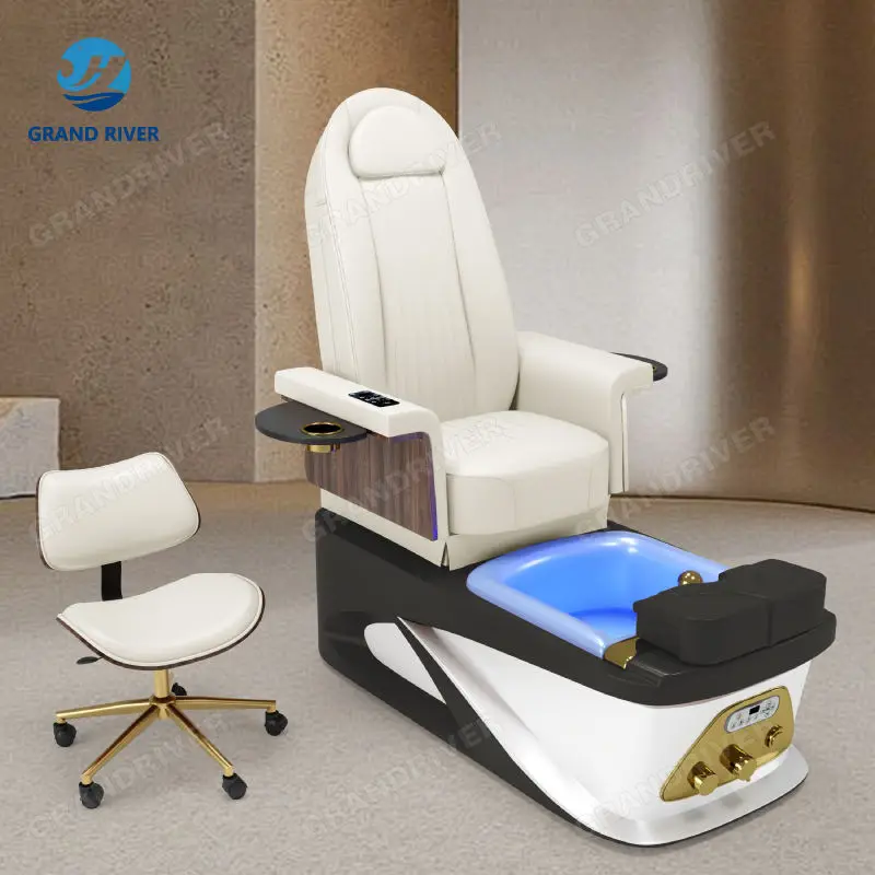 Nail Salon Furniture Set Electric Foot Spa Pedicure Chair Professional High Back Spa Massage Chairs for Manicure and Pedicure — image 7