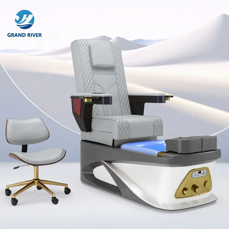Professional Reclining Manicure Chair Luxury High Back Foot Care Chair Salon Pedicure Chair for Beauty Salon with Knead Massage — image 3