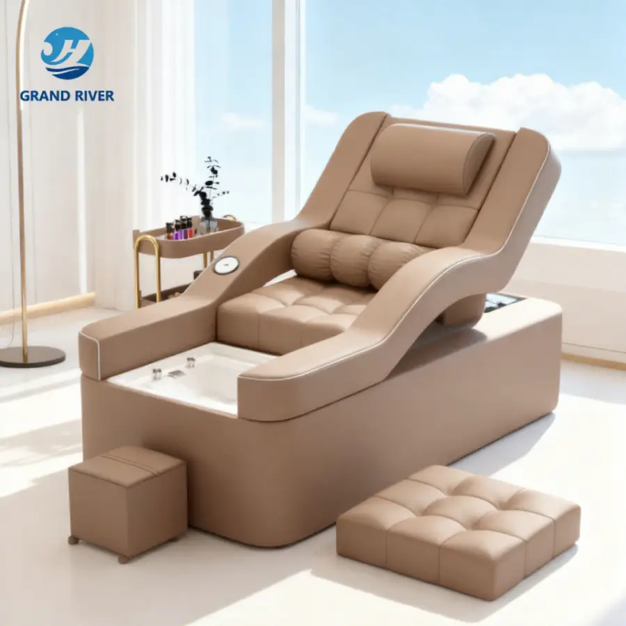 Salon Bowl Sink Hair Wash Spa Head Shampoo Chair Bed Reclinable Electric Lift Pedicure Japanese Head Spa Bed for Hair Salon — image 4