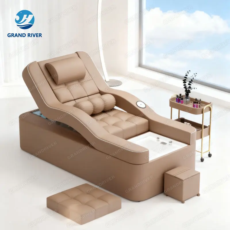 Salon Bowl Sink Hair Wash Spa Head Shampoo Chair Bed Reclinable Electric Lift Pedicure Japanese Head Spa Bed for Hair Salon — image 5