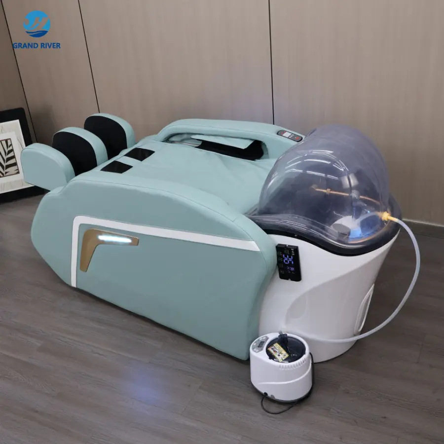 Luxury Modern Thai Hairdressing Chair for Salon Shampoo Bed 4d Full Body Electric Head Spa Massage Chair — image 4