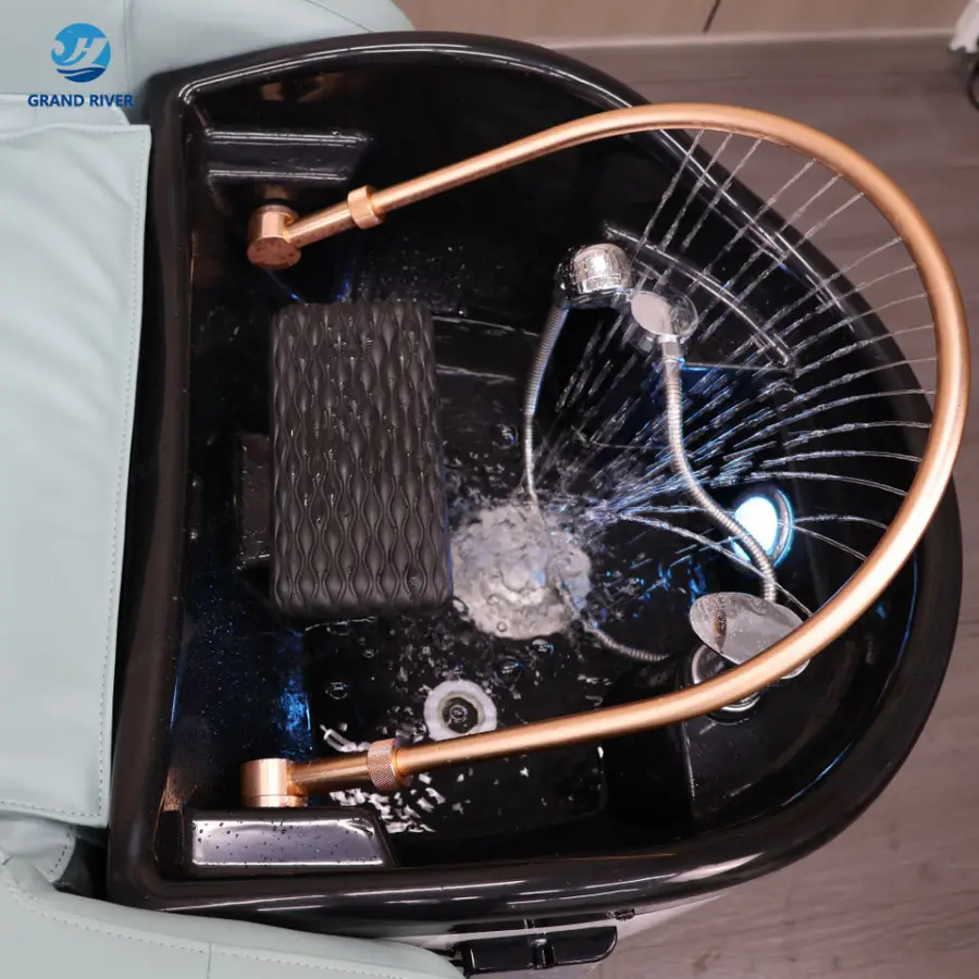 Luxury Modern Thai Hairdressing Chair for Salon Shampoo Bed 4d Full Body Electric Head Spa Massage Chair — image 5