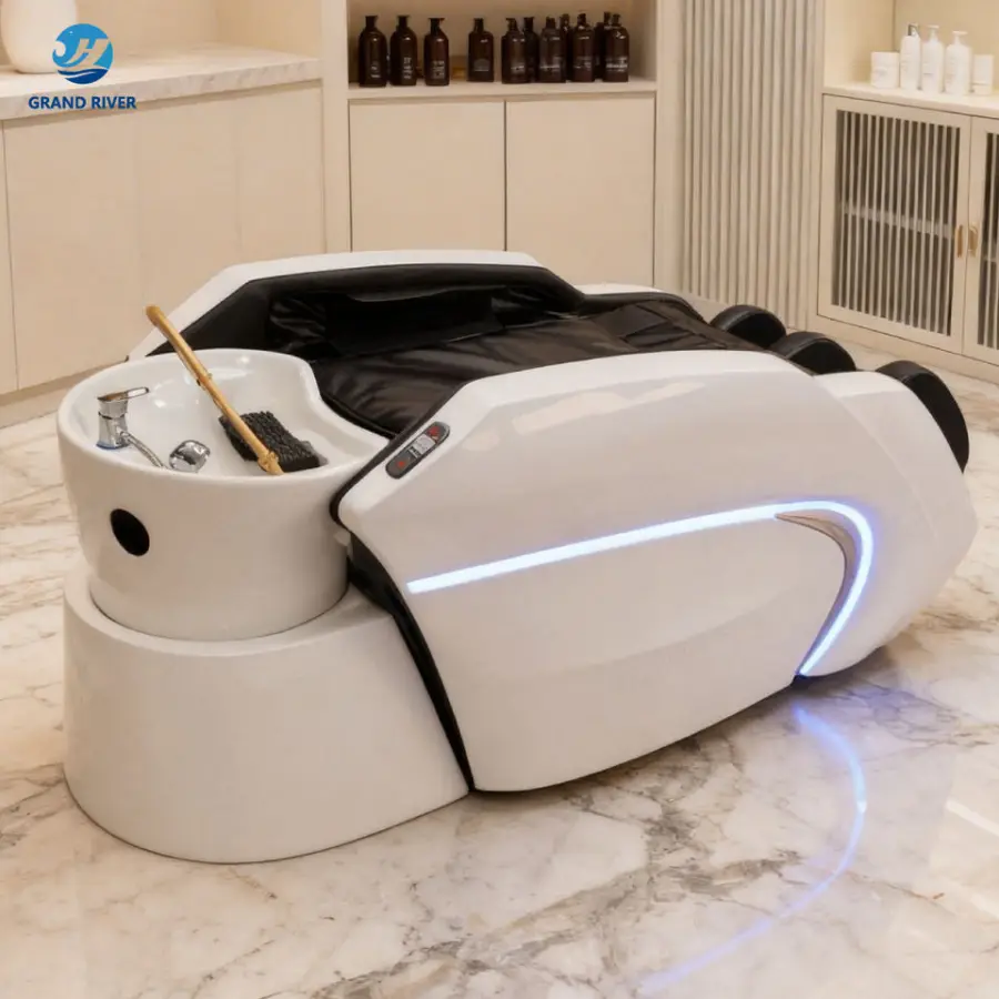 Washing Hair Salon Furniture Electric Massage Shampoo Bed Head Spa Hair Massage Shampoo Table for Shampoo — image 3
