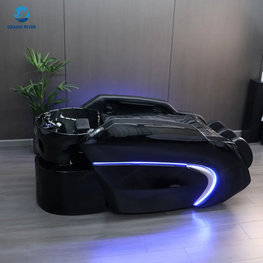 Washing Hair Salon Furniture Electric Massage Shampoo Bed Head Spa Hair Massage Shampoo Table for Shampoo — image 4