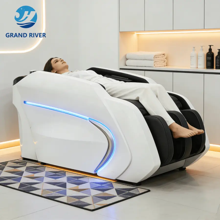 Washing Hair Salon Furniture Electric Massage Shampoo Bed Head Spa Hair Massage Shampoo Table for Shampoo — image 6