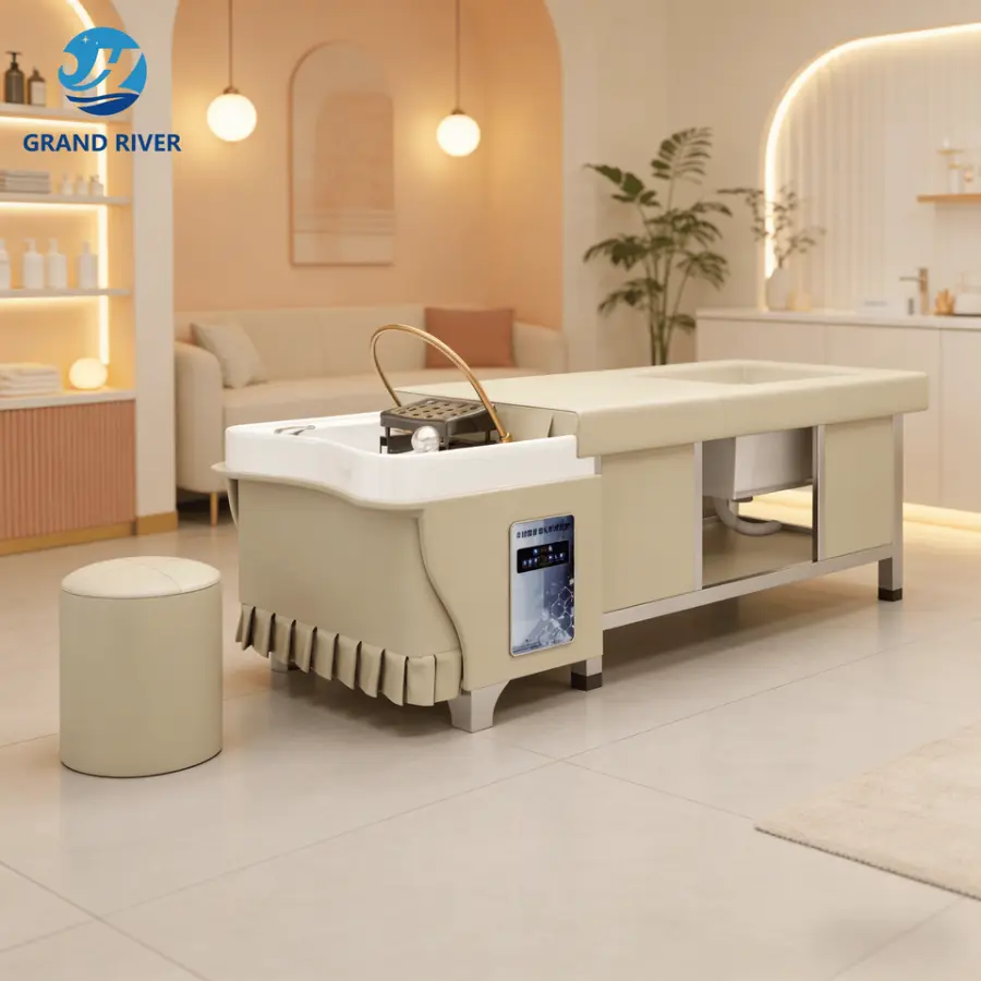 Professional Electric Head Spa Lay Down Salon Hair Washing Sink Thai Massage Chair Shampoo Bed Head Spa Equipment — image 3