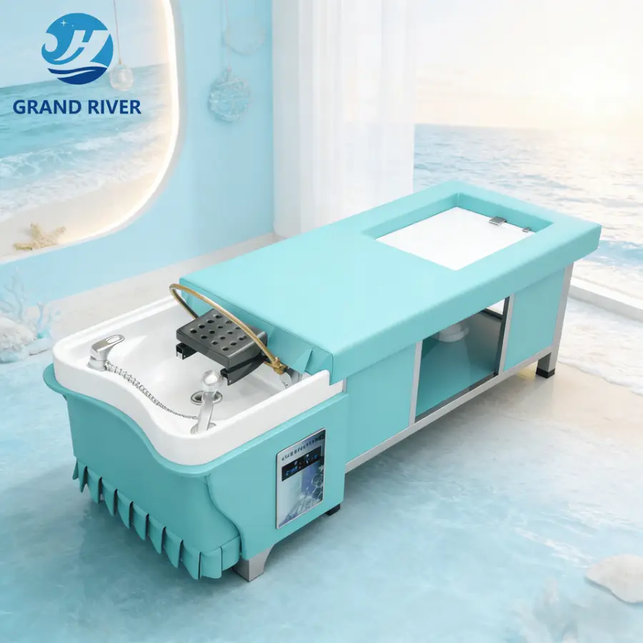 Professional Electric Head Spa Lay Down Salon Hair Washing Sink Thai Massage Chair Shampoo Bed Head Spa Equipment — image 7