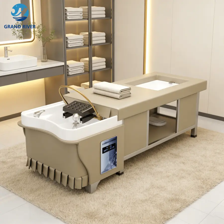 Salon Professional Hair Washing Massage Chair Head Water Therapy Shampoo Bed Japanese Head Spa Hair Shampoo Station — view 1