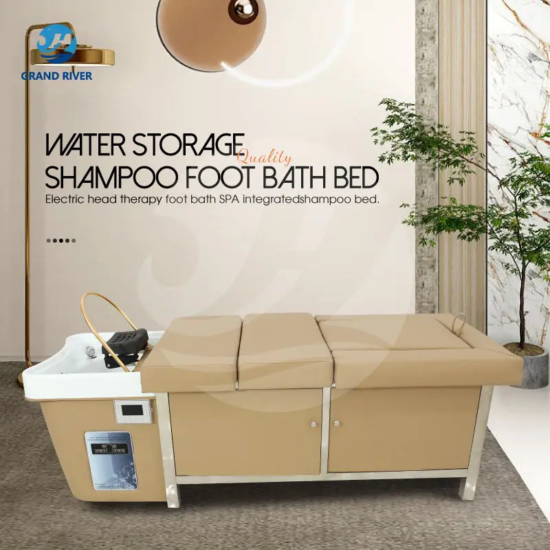 Electric Heating Water Circulation Spa Shampoo Bed Hair Wash Salon Pedicure Shampoo Station With Water Storage for Hairdresser — image 7