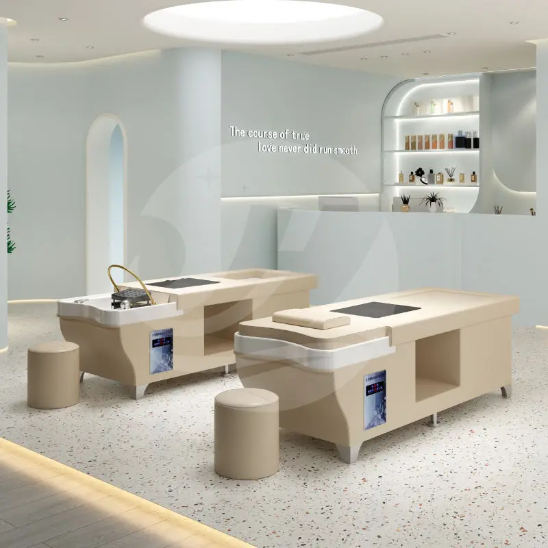 Massage Salon Shampoo Bed Multifunctional Hydrotherapy Circulating Bed Table for Barber Shop — image 4