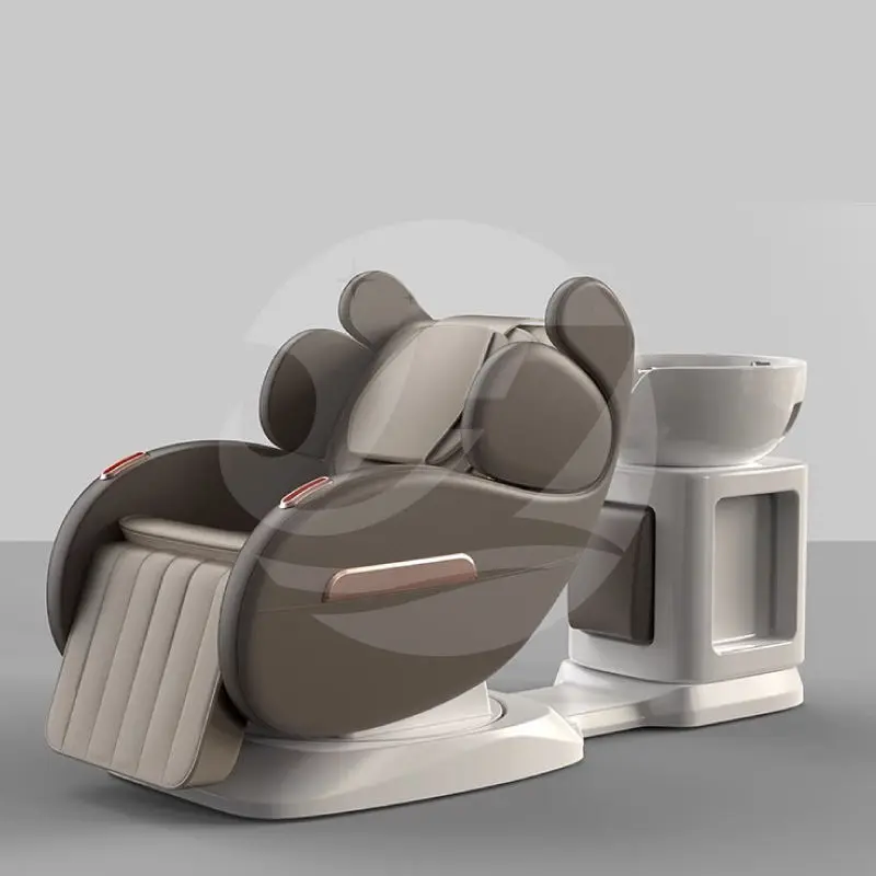 Luxury Professional Salon Furniture Beauty Hair Salon Lay Down Washing Chair 3D Full Body Massage Spa Electric Shampoo Bed — image 5
