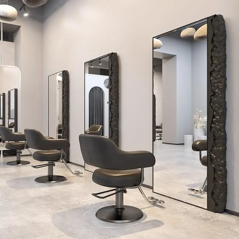 Professional Barber Salon Station Beauty Hair Styling With Led Light Salon Floor Mirror With Led Light — image 4