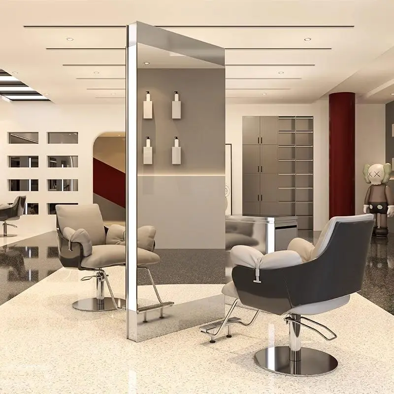 BarberPub Wall Mount Barber Station Makeup Mirrors Hair Styling Station Beauty Salon Spa Equipment — view 1