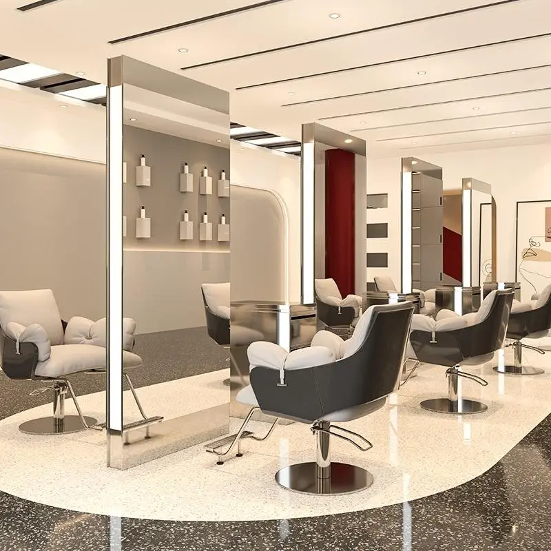 BarberPub Wall Mount Barber Station Makeup Mirrors Hair Styling Station Beauty Salon Spa Equipment — view 5