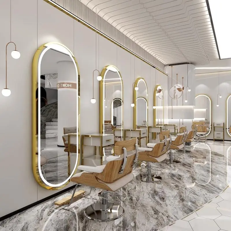 Factory Price Salon Station Barber Stations Styling Station with Mirror Barber Beauty Spa Salon Equipment — image 3
