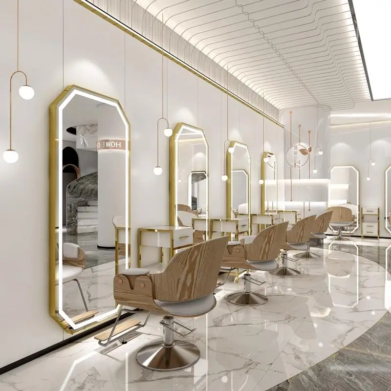 Factory Price Salon Station Barber Stations Styling Station with Mirror Barber Beauty Spa Salon Equipment — image 4