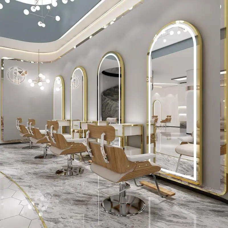 Factory Price Salon Station Barber Stations Styling Station with Mirror Barber Beauty Spa Salon Equipment — image 5