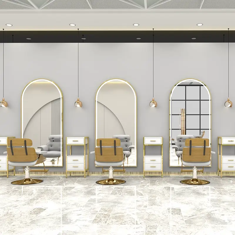 Factory Price Salon Station Barber Stations Styling Station with Mirror Barber Beauty Spa Salon Equipment — image 6