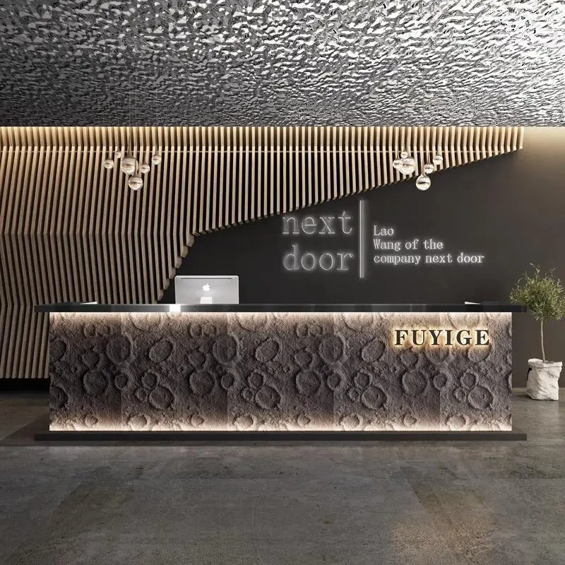 Reception Counter Beauty Salon Barber Store Cashier Front Desk Checkout Counter Simple Modern Hotel Small Bar Minimalist 40KG — image 4