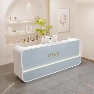 Factory Price Salon Furniture Customized Front Desk Cashier Desk Clothing Store Beauty Salon Special Reception Desk — view 1