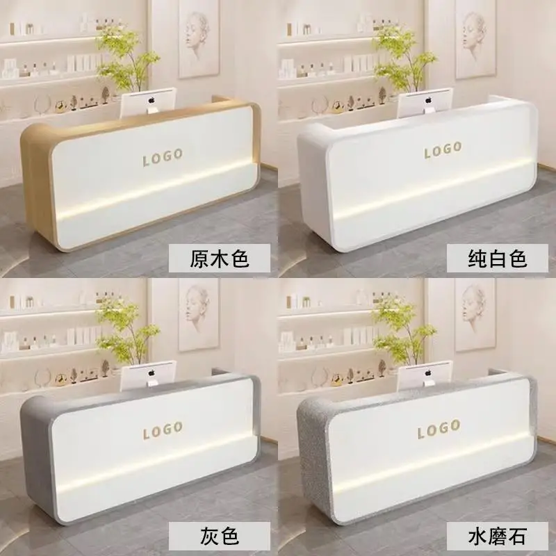 Factory Price Salon Furniture Customized Front Desk Cashier Desk Clothing Store Beauty Salon Special Reception Desk — image 4