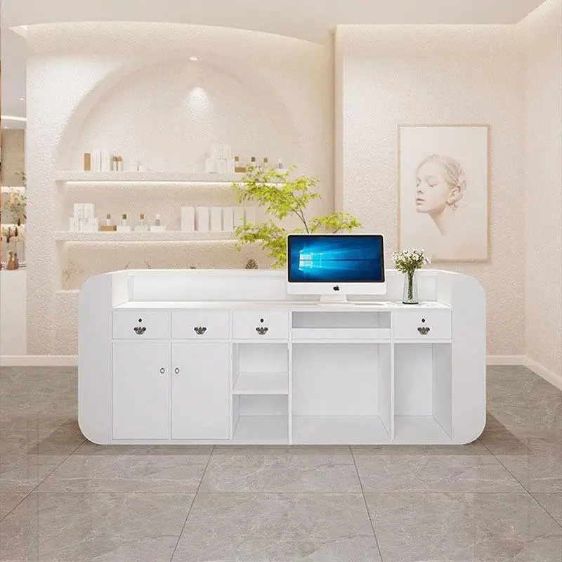 Factory Price Salon Furniture Customized Front Desk Cashier Desk Clothing Store Beauty Salon Special Reception Desk — image 6