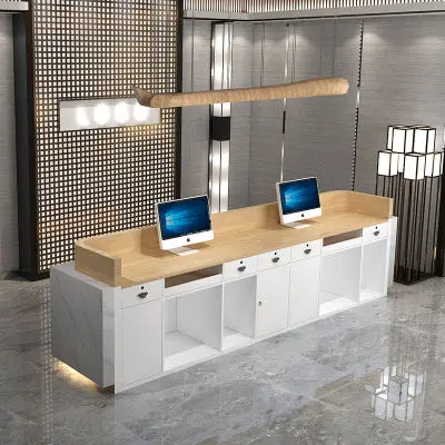Barbershop Reception Desk High-end Atmosphere Beauty Salon Company Counter Cashier Simple and Modern — image 4