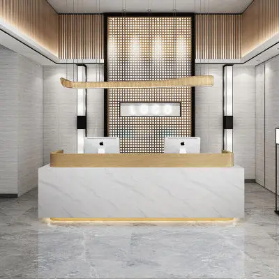Barbershop Reception Desk High-end Atmosphere Beauty Salon Company Counter Cashier Simple and Modern — image 5
