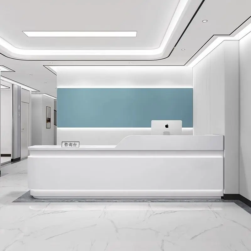 Beauty Salon Dentist Clinic Custom Size Front Desk Cash Register Physiotherapy Rehabilitation Center Reception Desk — image 4