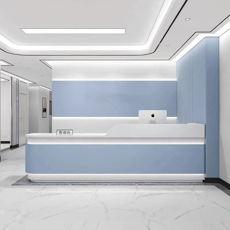 Beauty Salon Dentist Clinic Custom Size Front Desk Cash Register Physiotherapy Rehabilitation Center Reception Desk — image 5