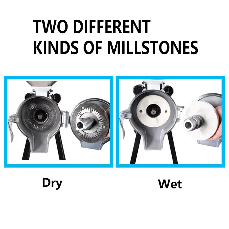 High Capacity Dry Wet Corn Wheat Rice Coffee Bean Grinding Machine Soyabean Mill Motor Dual Function Corn Flour Milling — view 2
