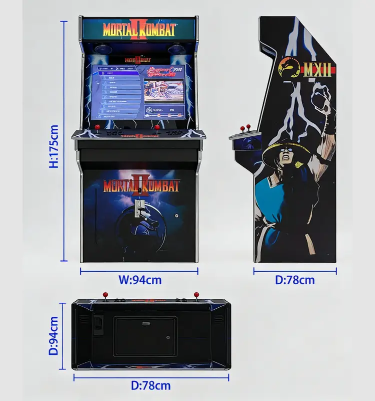 32inch LCD Mortal Kombat II Classic Arcade Machine | 2 Player Fighting Game Cabinet for Commercial & Home Use — view 3