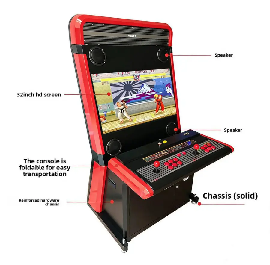 Arcade Game Machine 32 Inch 2 Player Coin Operated Retro Upright Fighting Arcade Cabinet HD Screen for Game Center — image 4