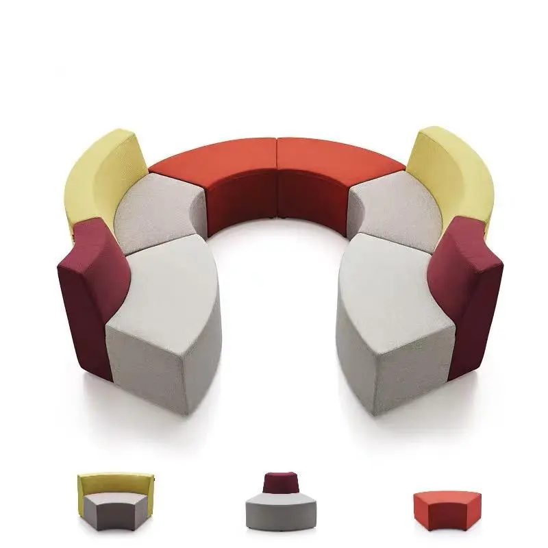 Modern Sectional Office Sofa Public Area Hotel Library Waiting Room Modular Seating Sofa Set Furniture — image 2