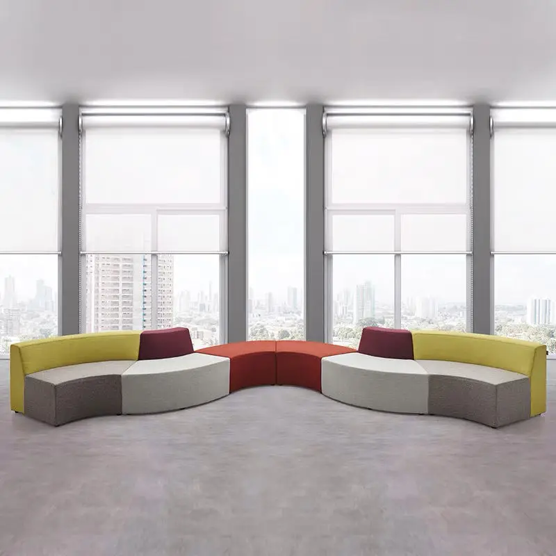 Modern Sectional Office Sofa Public Area Hotel Library Waiting Room Modular Seating Sofa Set Furniture — image 3