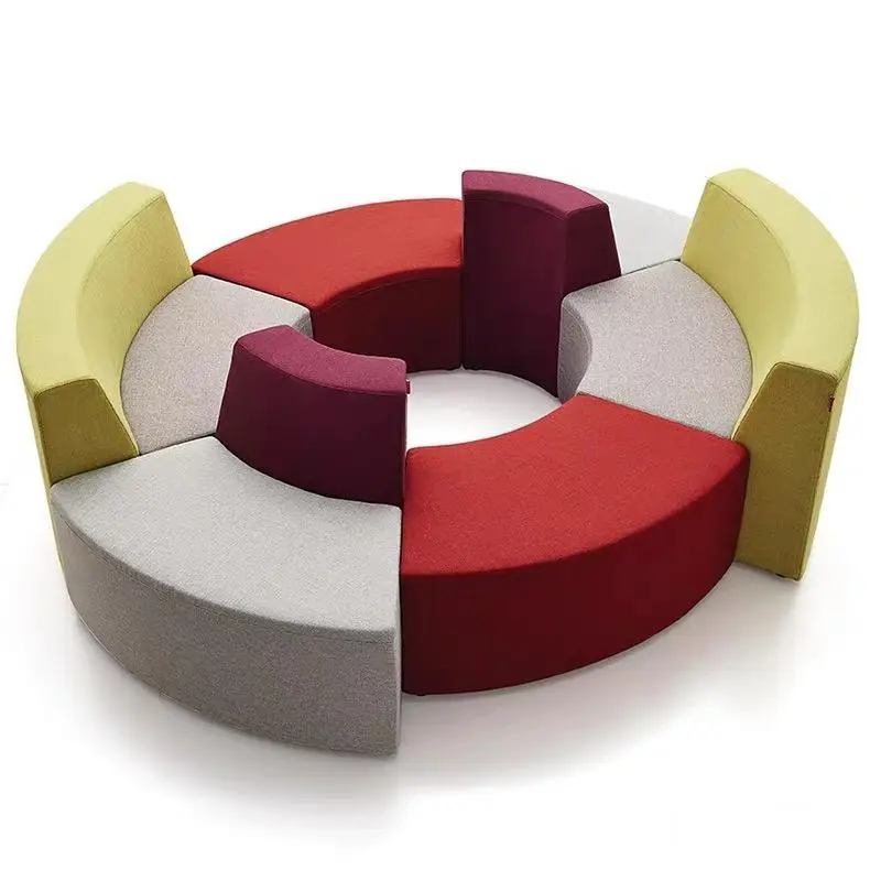 Modern Sectional Office Sofa Public Area Hotel Library Waiting Room Modular Seating Sofa Set Furniture — image 4
