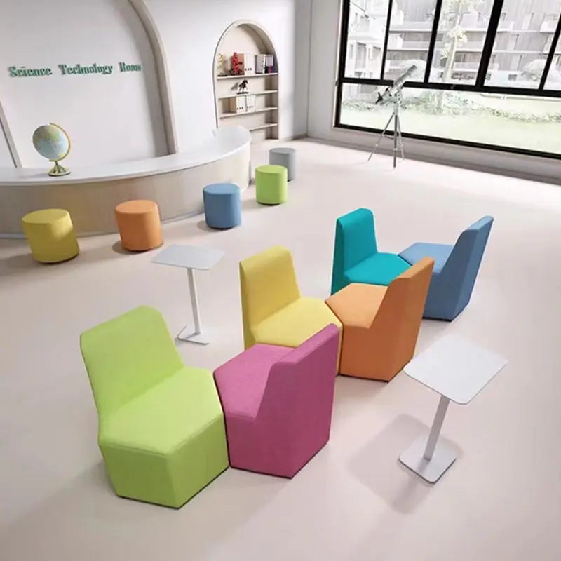 Modern Modular Fabric Sofa Set Classic Customized Factory Pu Leather Office Sofa Set Furniture — image 7