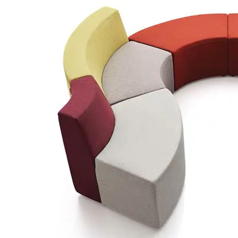 Modern Sectional Office Sofa Public Area Hotel Library Waiting Room Modular Seating Sofa Set Furniture — image 6