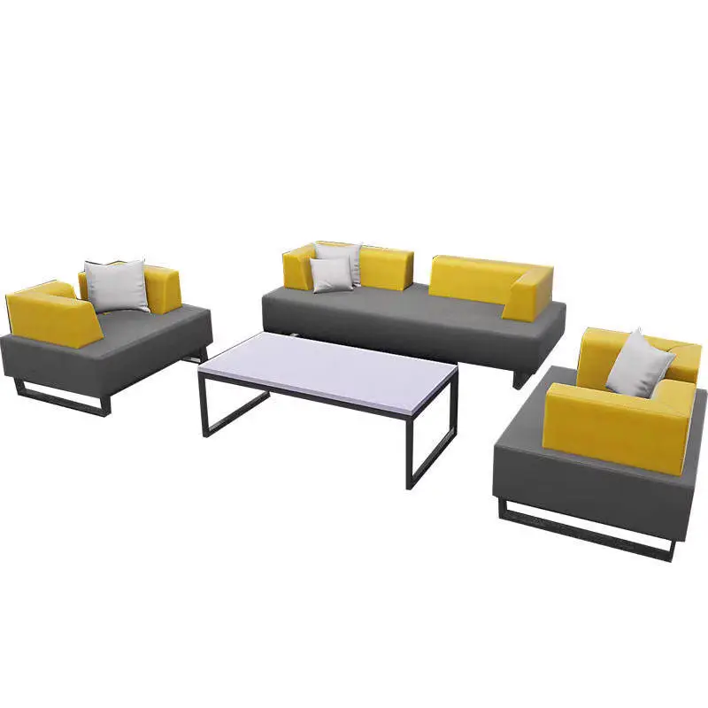 Modern Hotel Office Airport Hospital Lobby Reception Sofa Set Furniture Leather Modular Sectional Office Sofa Set — image 6