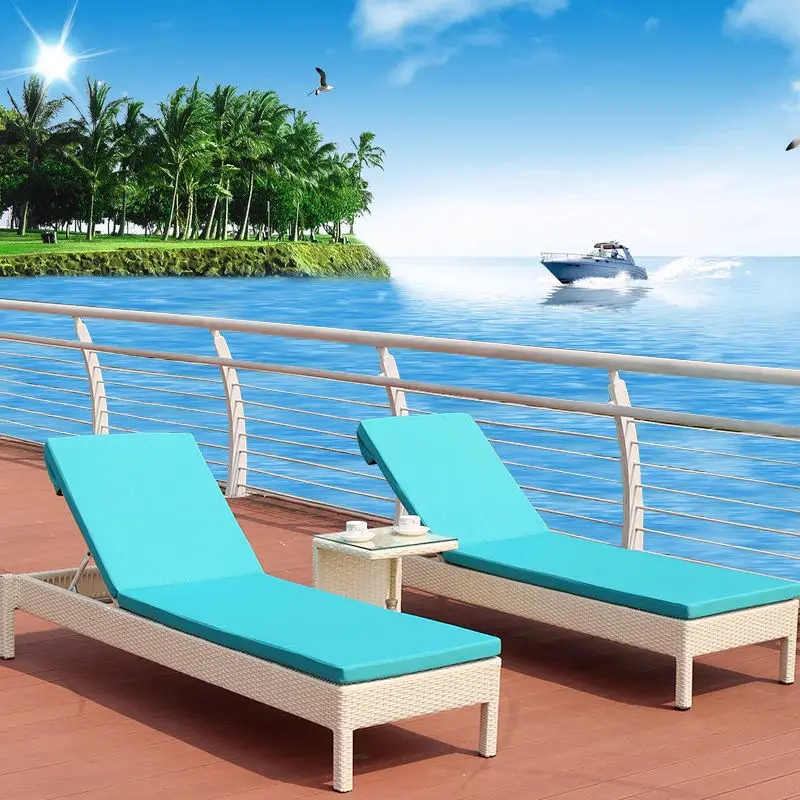 Modern Outdoor Tumbonas Luxurious Wicker Chairs Cozy Outdoor Sun Loungers — image 3