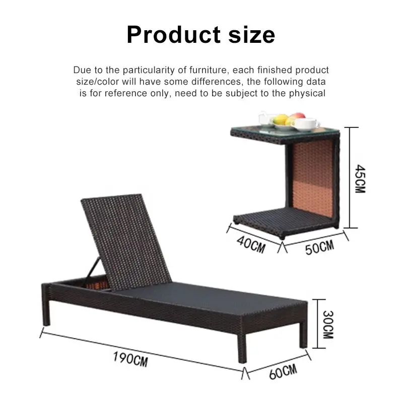 Modern Outdoor Tumbonas Luxurious Wicker Chairs Cozy Outdoor Sun Loungers — image 6