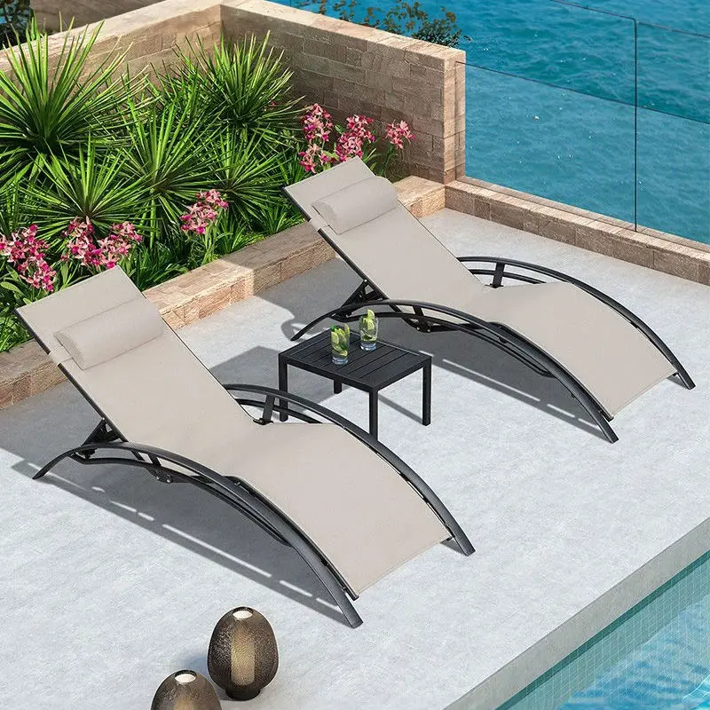 Patio Outdoor Garden Beach Folding Chair Lightweight Lounge Foldable Sun Lounger — view 1