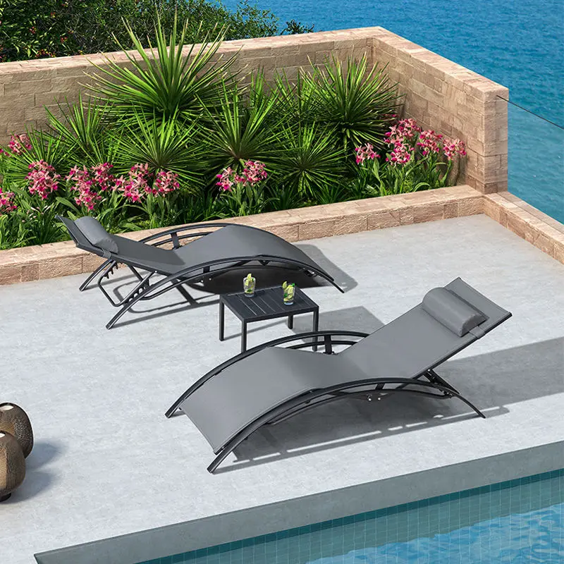 Patio Outdoor Garden Beach Folding Chair Lightweight Lounge Foldable Sun Lounger — image 2