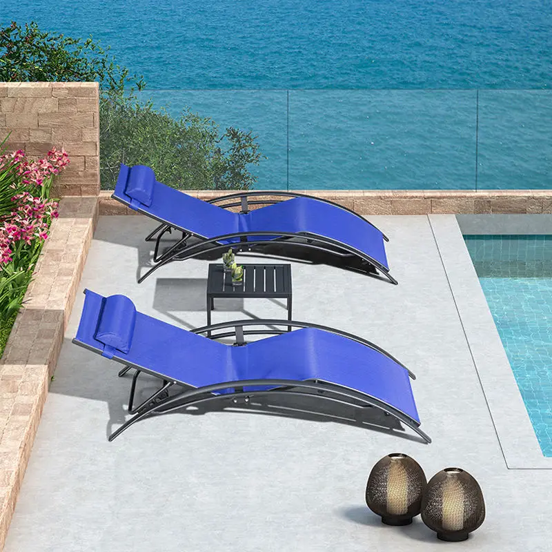 Patio Outdoor Garden Beach Folding Chair Lightweight Lounge Foldable Sun Lounger — image 3