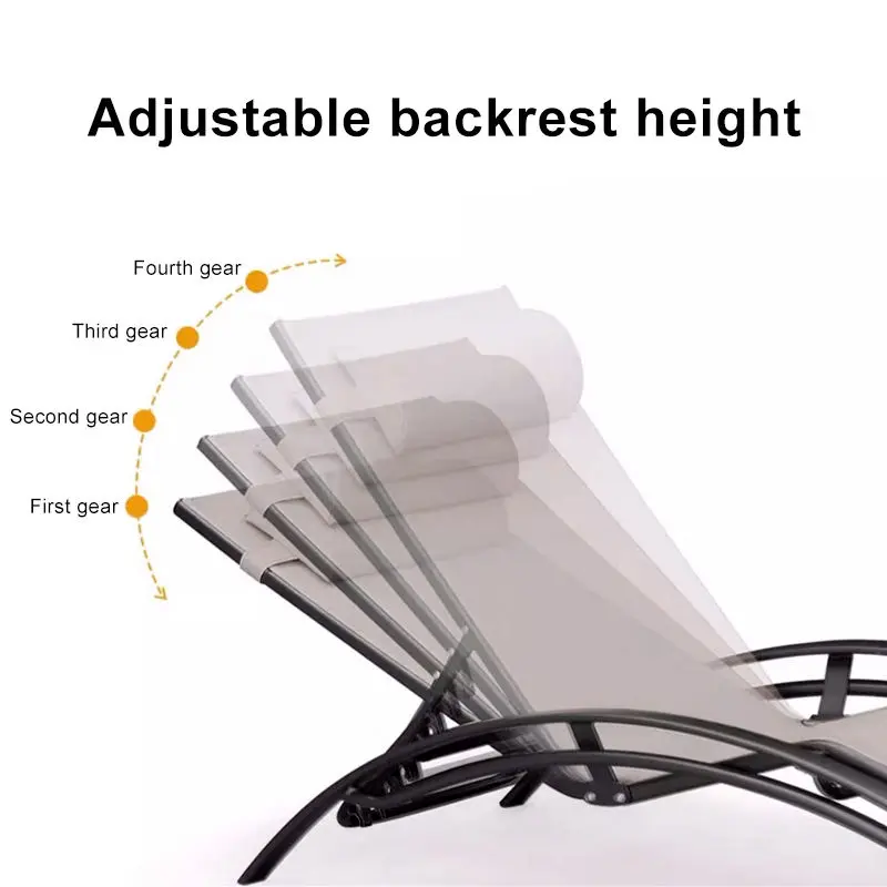 Patio Outdoor Garden Beach Folding Chair Lightweight Lounge Foldable Sun Lounger — image 4