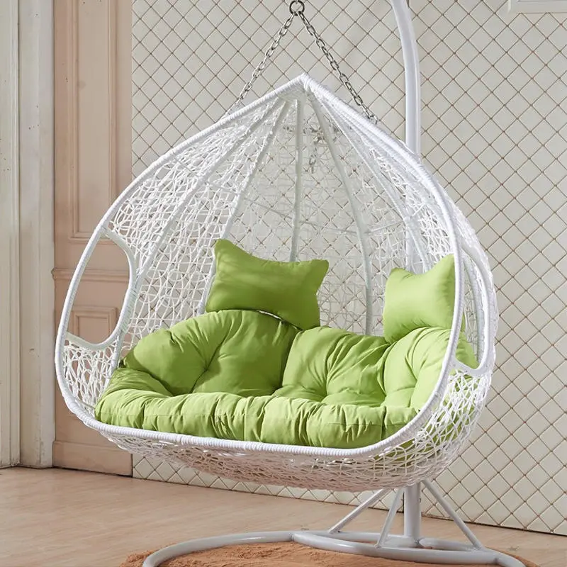 Modern Outdoor Patio Swing Chair Two Seat Patio Swing Wicker Swing Chair China Factory Wholesale Hanging Chair Hanging Basket — image 3