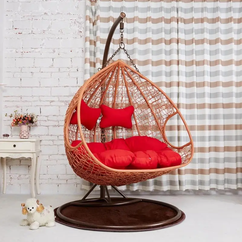 Modern Outdoor Patio Swing Chair Two Seat Patio Swing Wicker Swing Chair China Factory Wholesale Hanging Chair Hanging Basket — image 4