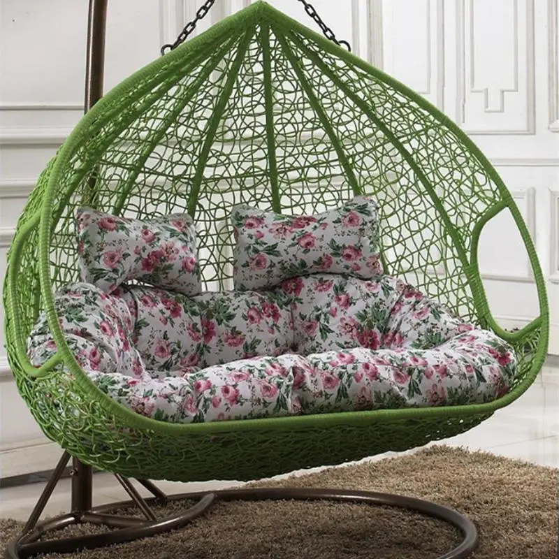 Modern Outdoor Patio Swing Chair Two Seat Patio Swing Wicker Swing Chair China Factory Wholesale Hanging Chair Hanging Basket — image 5