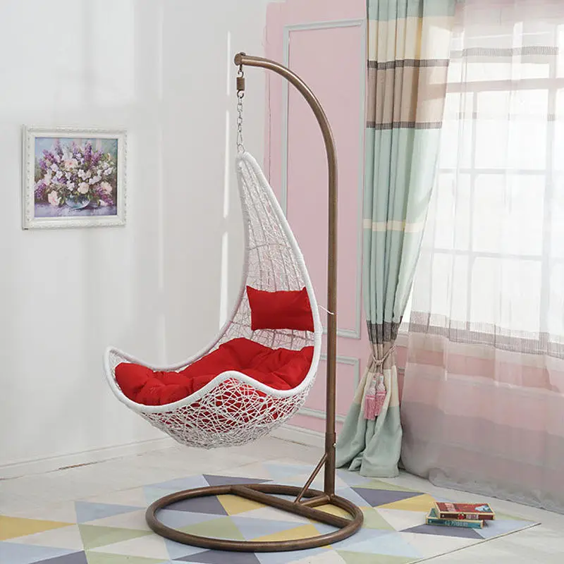 Modern Outdoor Garden Furniture Patio Hanging Egg Rattan Swing Chair — image 3