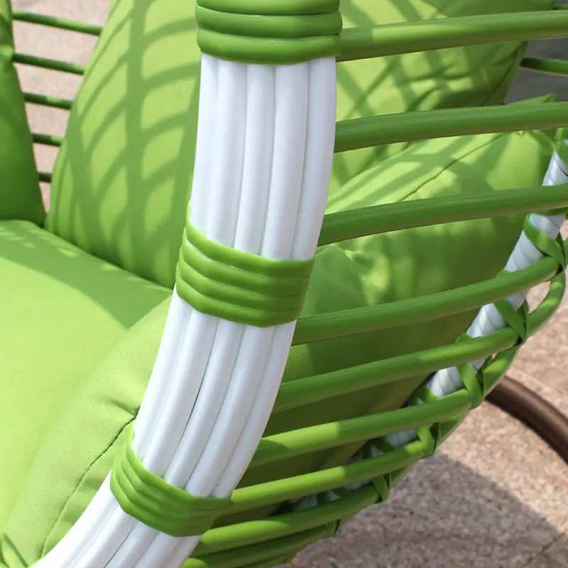 Outdoor Swings Chair Single Seat Rattan Hanging Chair Hanging Egg Swing Chair with Metal Stand — image 4